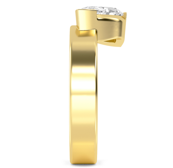 Marquise Cut Bold Gold Lab Diamond Engagement Ring (1ct+)