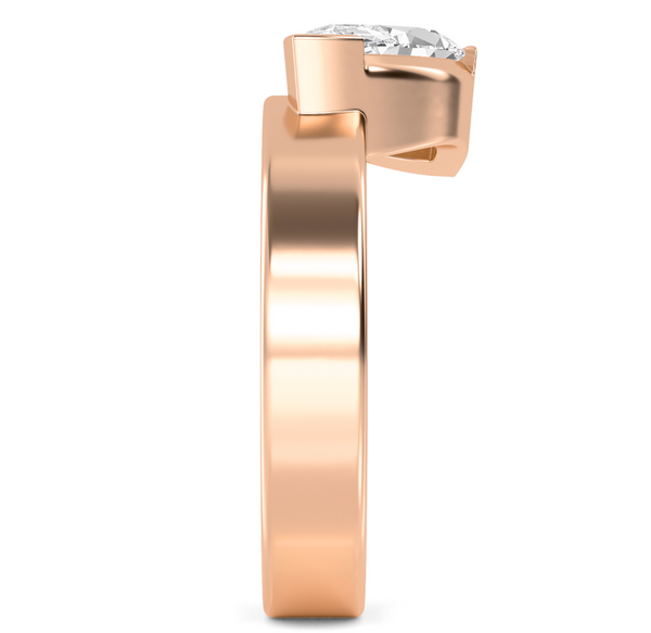 Marquise Cut Bold Gold Lab Diamond Engagement Ring (1ct+)
