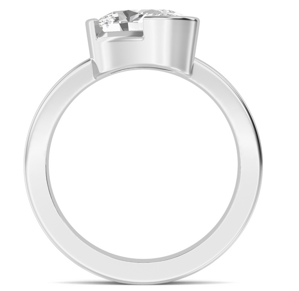 Oval Cut Bold Gold Lab Diamond Engagement Ring (1ct+)