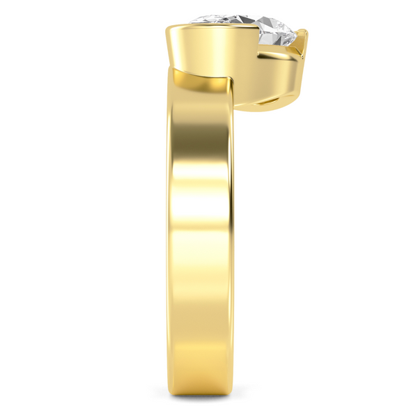 Oval Cut Bold Gold Lab Diamond Engagement Ring (1ct+)