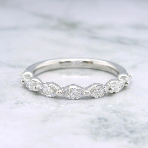 Marquise Diamond Wedding Band
