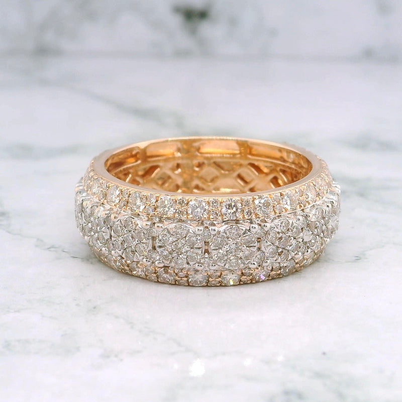 14K Rose Gold Diamond Band - 2.28CT