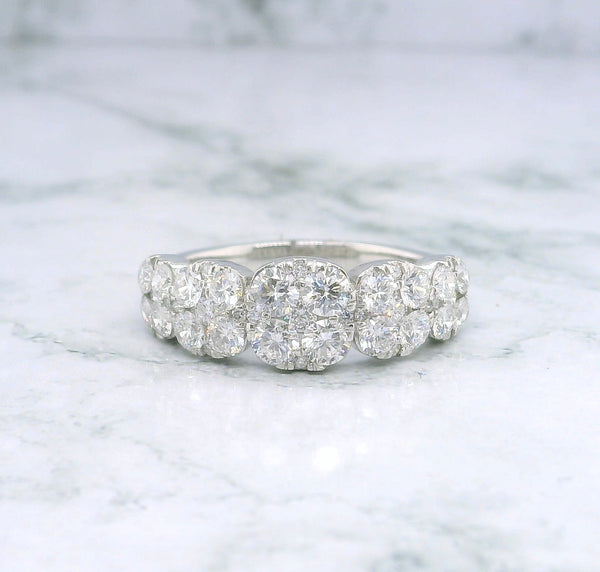 Wedding Band set in Round Brilliant Diamonds