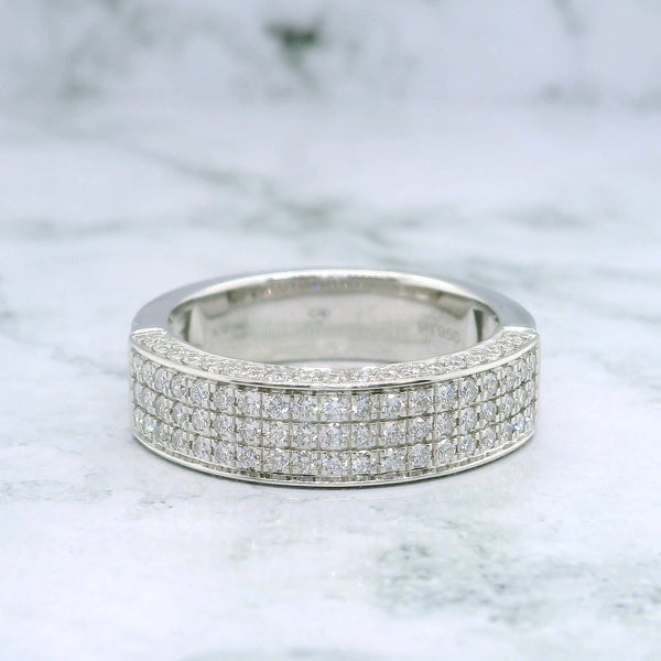 Triple Row Round Diamond Band