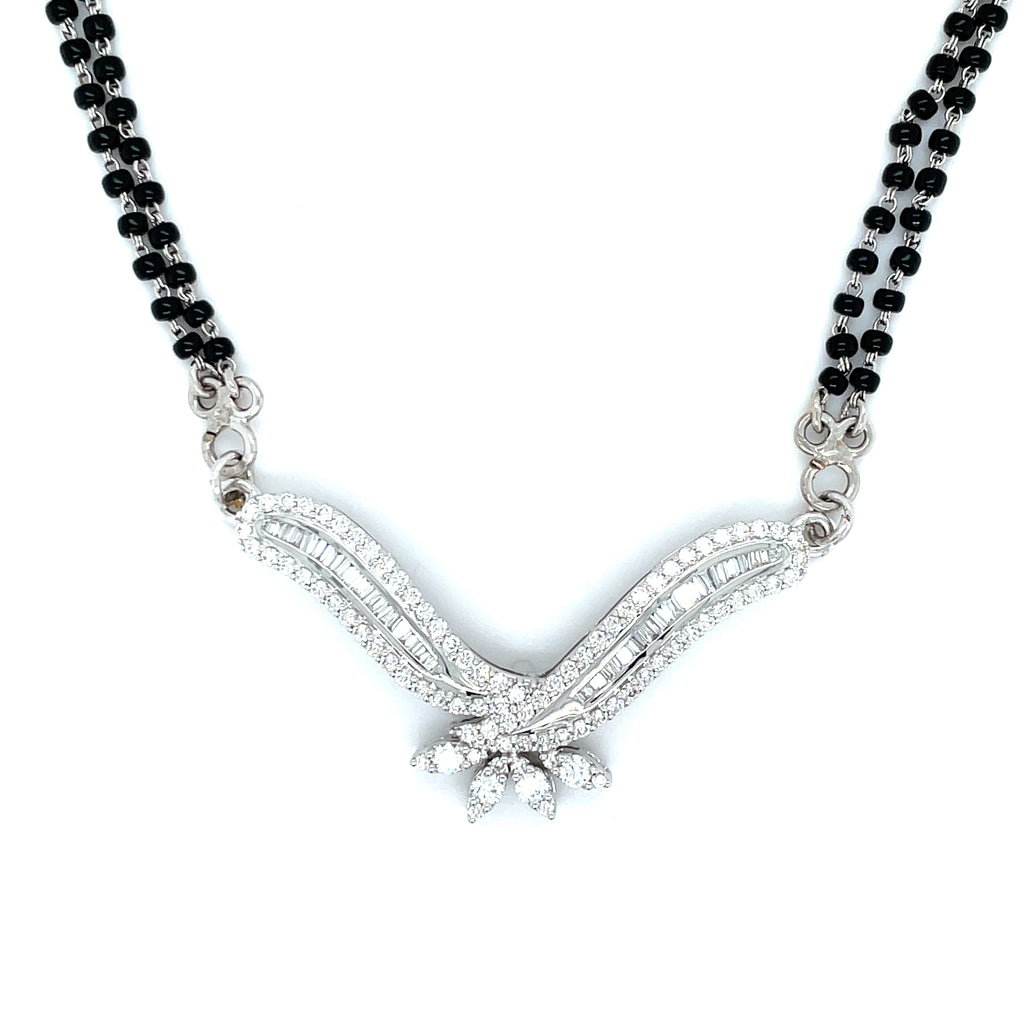 Diamond mangalsutra with earrings best sale price