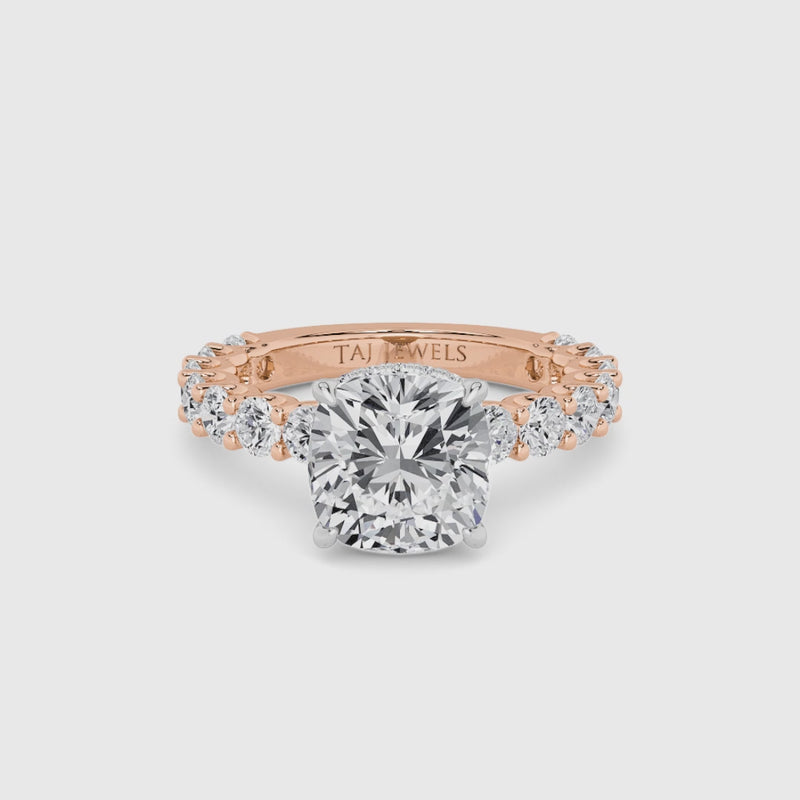 Cushion Brilliant Lab Diamond Engagement Ring (1.50CT+)