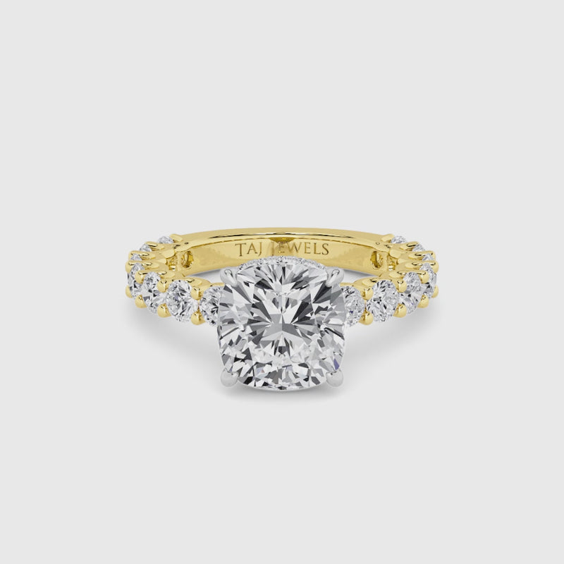 Cushion Brilliant Lab Diamond Engagement Ring (1.50CT+)