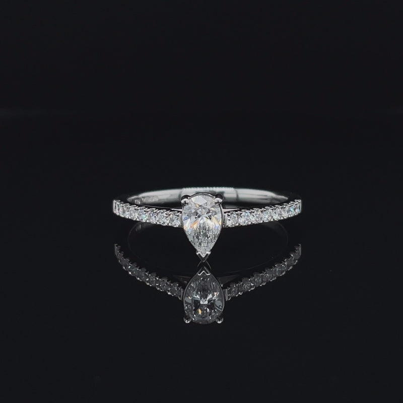 Pear Cut Diamond Ring - GIA Certified