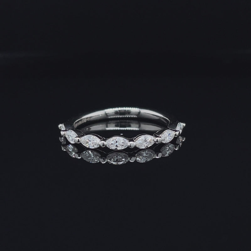 Marquise Diamond Wedding Band