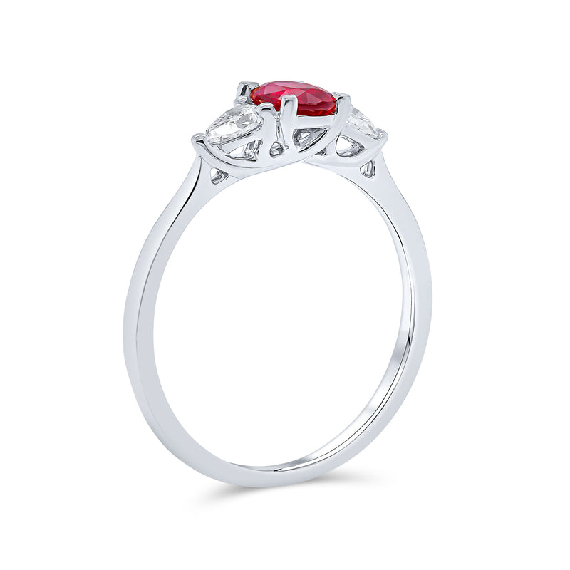 Oval Ruby & Diamond Ring