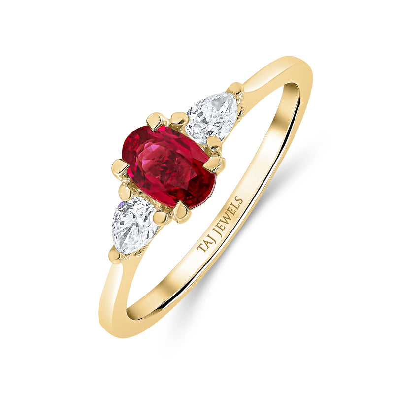 Oval Ruby & Diamond Ring