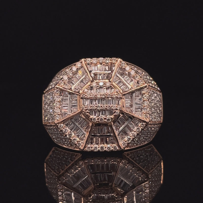 14K Rose Gold Gents Ring - 2.57CT