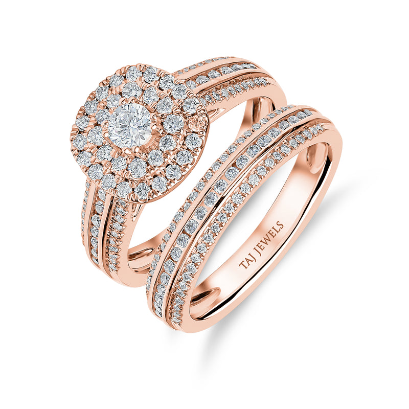 Round Brilliant Diamond Ring and Matching Band