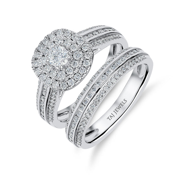 Round Brilliant Diamond Ring and Matching Band