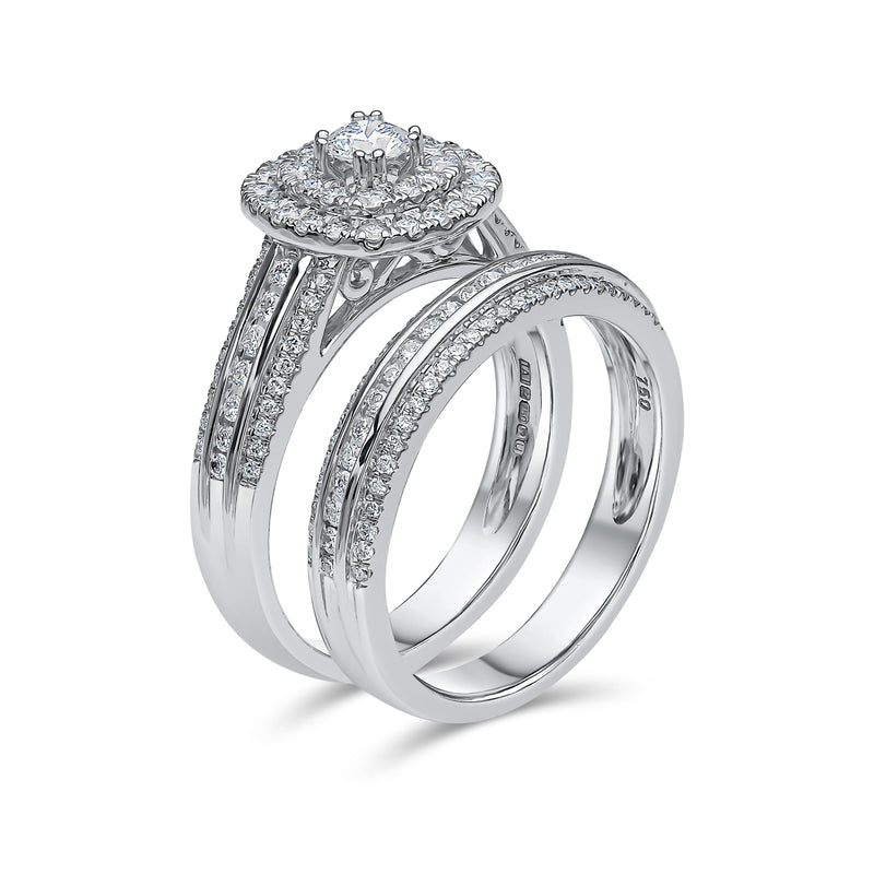 Round Brilliant Diamond Ring and Matching Band