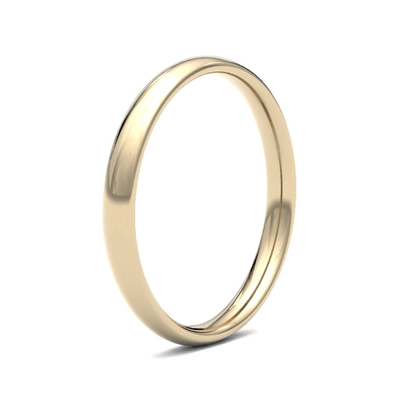 2.5MM Light Medium Court-18CT Yellow Gold