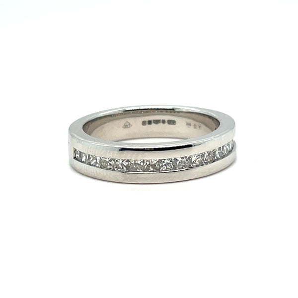 Men's Wedding Band Channel Set With Princess Cut Diamonds