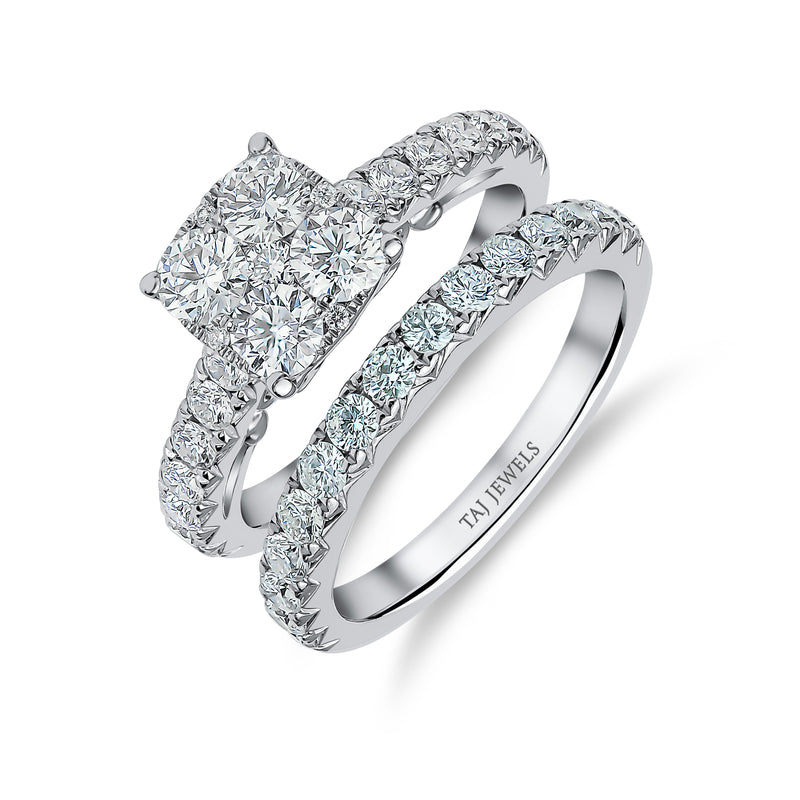 Round Brilliant Diamond Ring and Matching Band