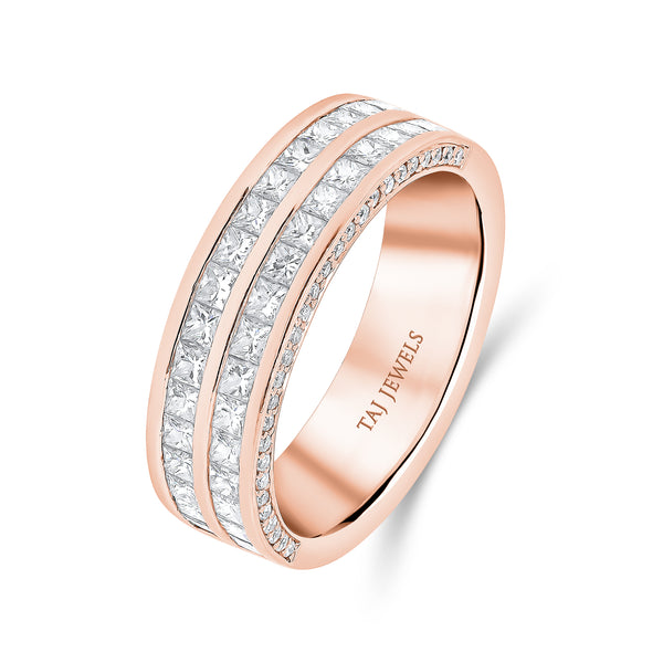 Wedding Band With Princess Cut Diamonds