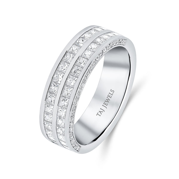 Wedding Band With Princess Cut Diamonds
