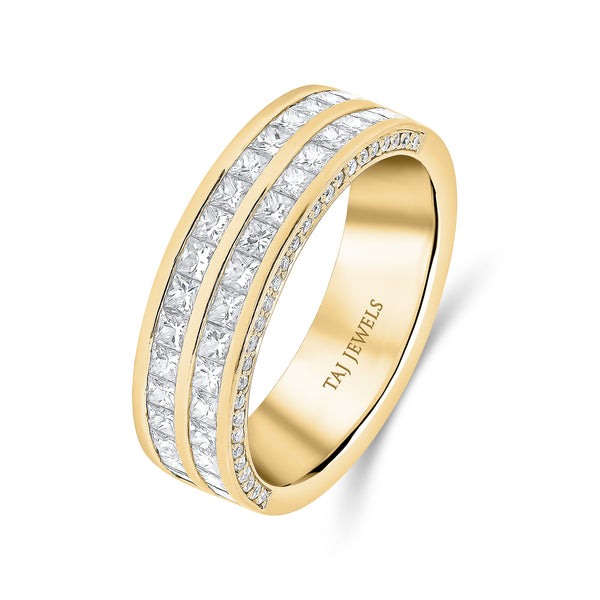 Wedding Band With Princess Cut Diamonds