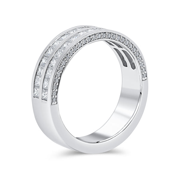 Wedding Band With Princess Cut Diamonds
