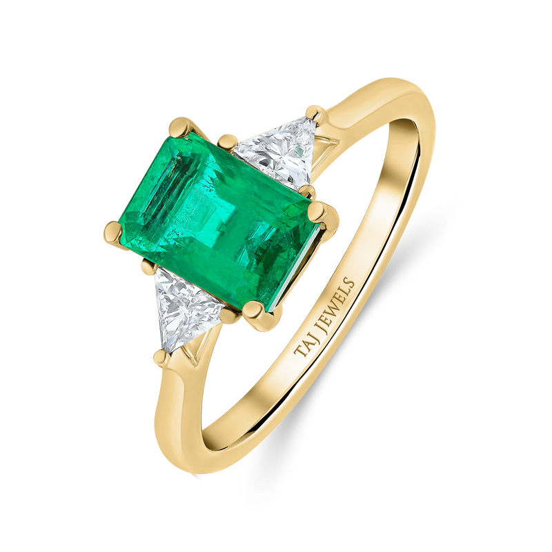 Emerald & Diamond Engagement Ring