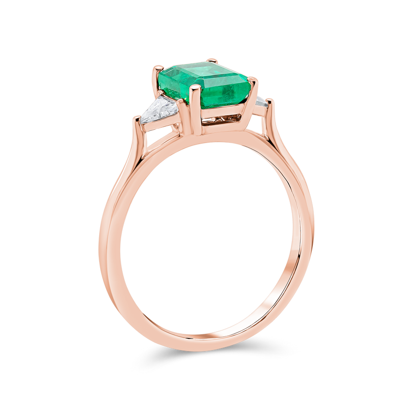 Emerald & Diamond Engagement Ring