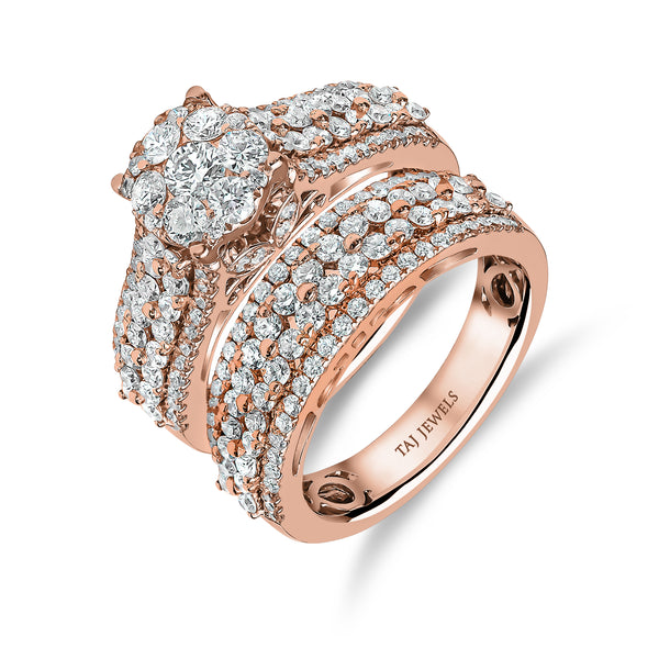 Round Brilliant Diamond Ring With Matching Band