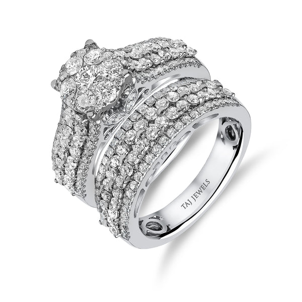 Round Brilliant Diamond Ring With Matching Band