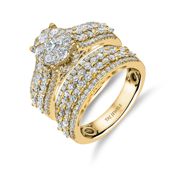 Round Brilliant Diamond Ring With Matching Band
