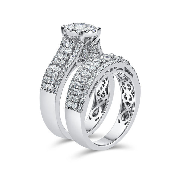 Round Brilliant Diamond Ring With Matching Band