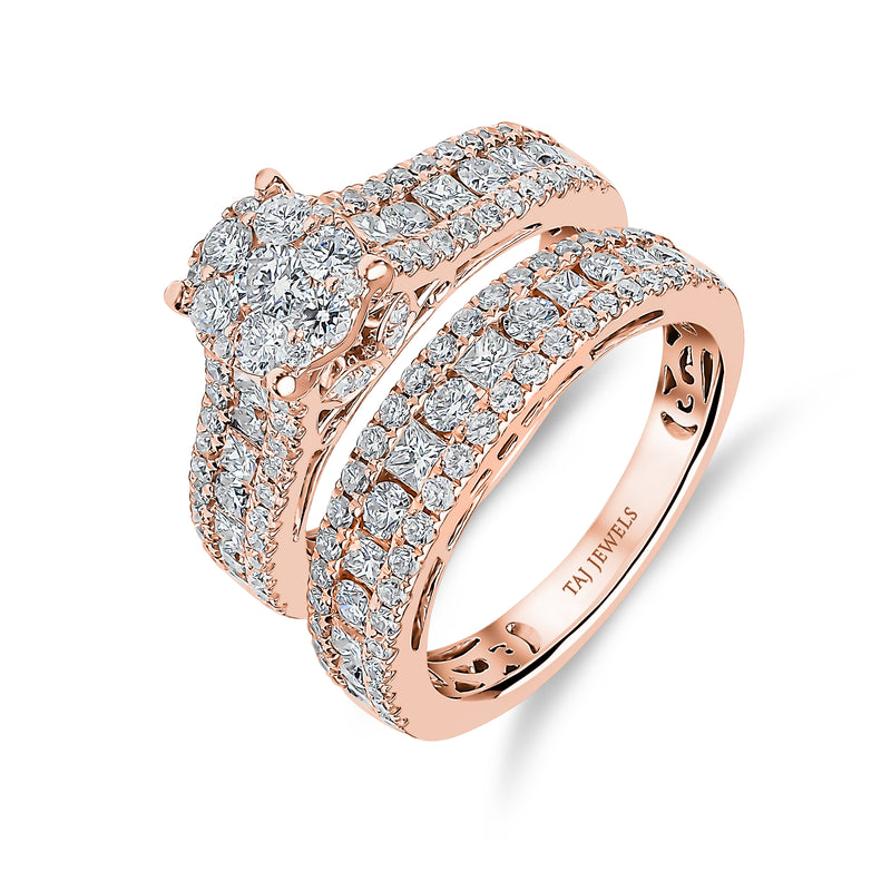 Round Brilliant Diamond Ring with Matching Band