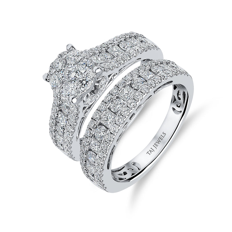 Round Brilliant Diamond Ring with Matching Band