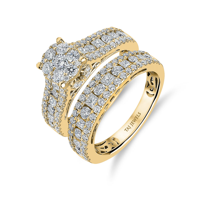 Round Brilliant Diamond Ring with Matching Band