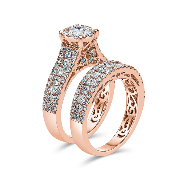 Round Brilliant Diamond Ring with Matching Band