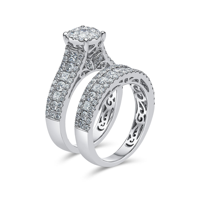 Round Brilliant Diamond Ring with Matching Band