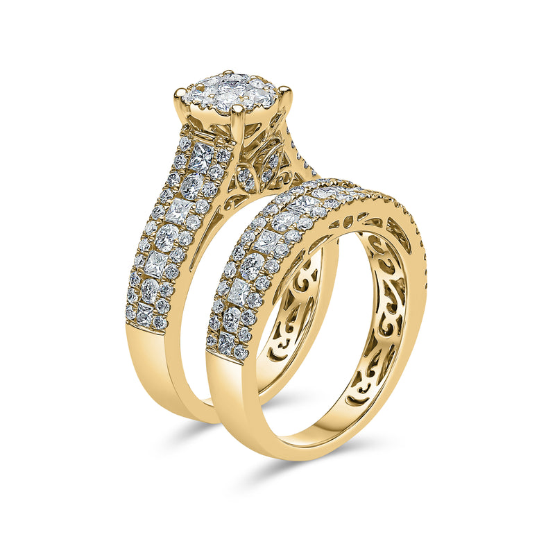 Round Brilliant Diamond Ring with Matching Band