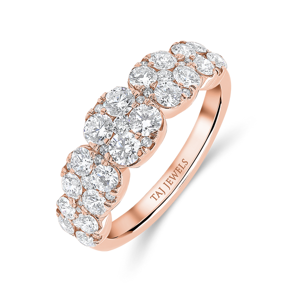 Wedding Band set in Round Brilliant Diamonds