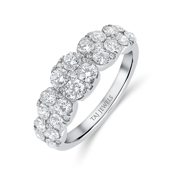 Wedding Band set in Round Brilliant Diamonds