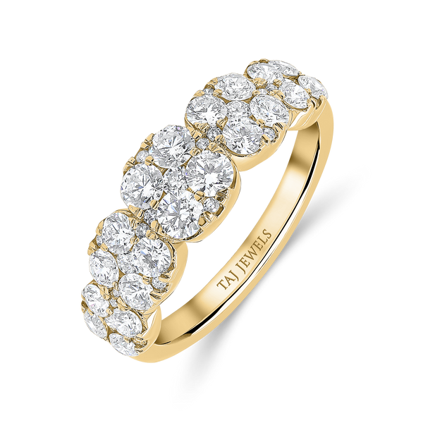 Wedding Band set in Round Brilliant Diamonds