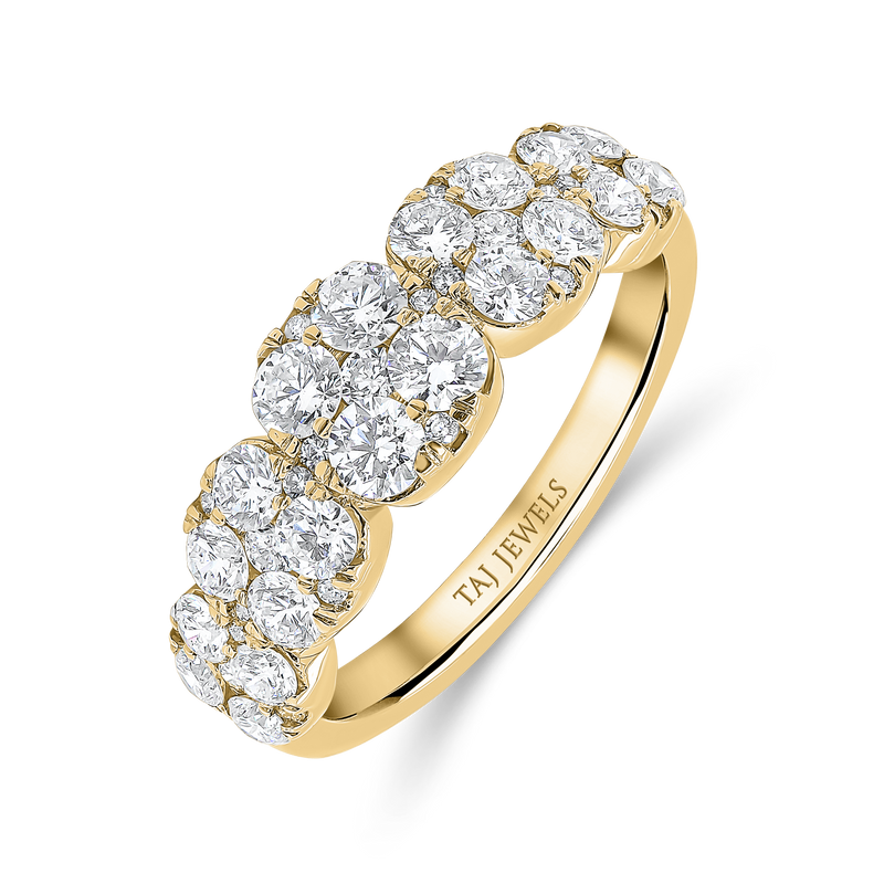 Wedding Band set in Round Brilliant Diamonds