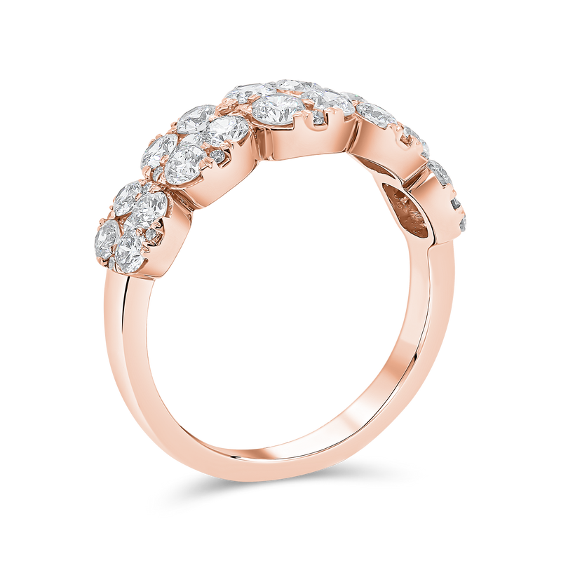 Wedding Band set in Round Brilliant Diamonds