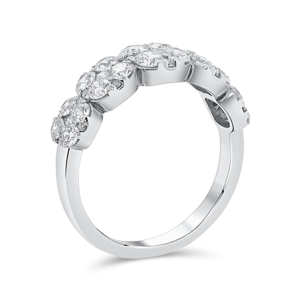 Wedding Band set in Round Brilliant Diamonds