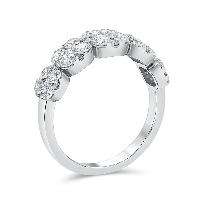 Wedding Band set in Round Brilliant Diamonds