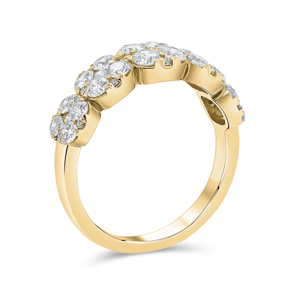 Wedding Band set in Round Brilliant Diamonds
