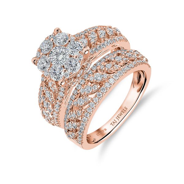 Round Brilliant Diamond Ring and Matching Band