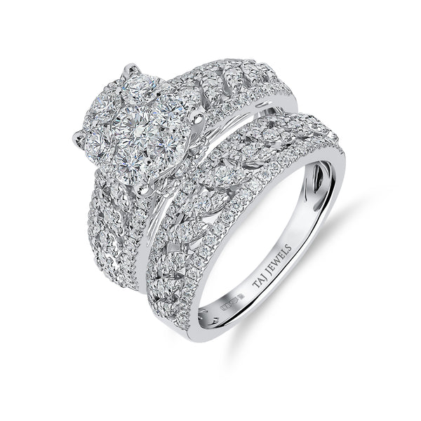 Round Brilliant Diamond Ring and Matching Band
