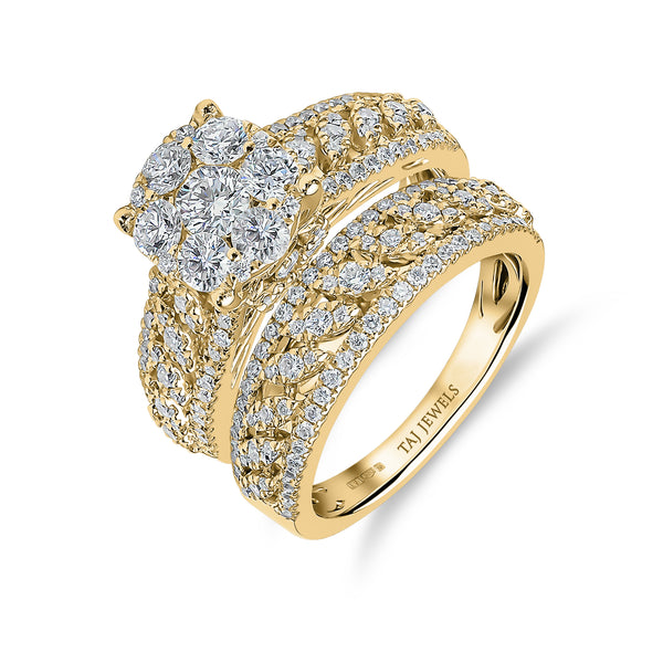 Round Brilliant Diamond Ring and Matching Band