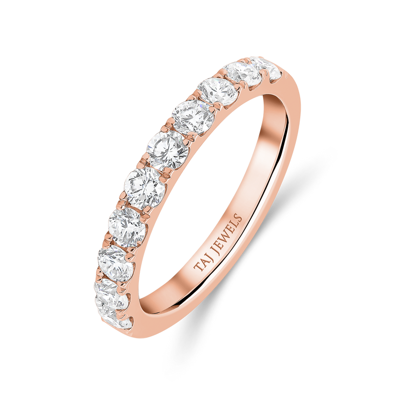 Wedding Band set in Round Diamonds